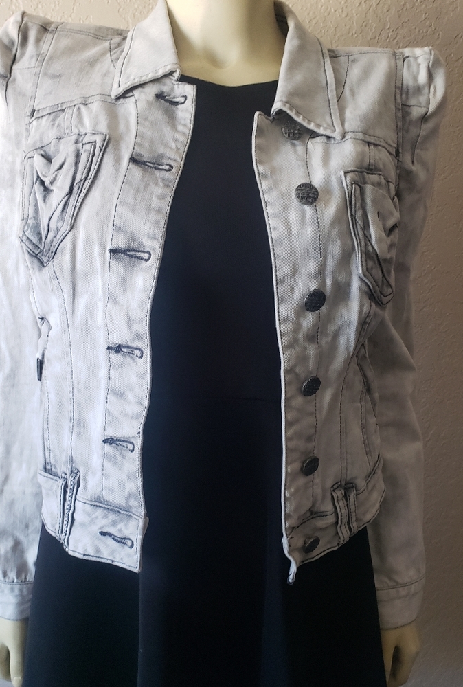 ONLY unique appearance gray denim jacket XS